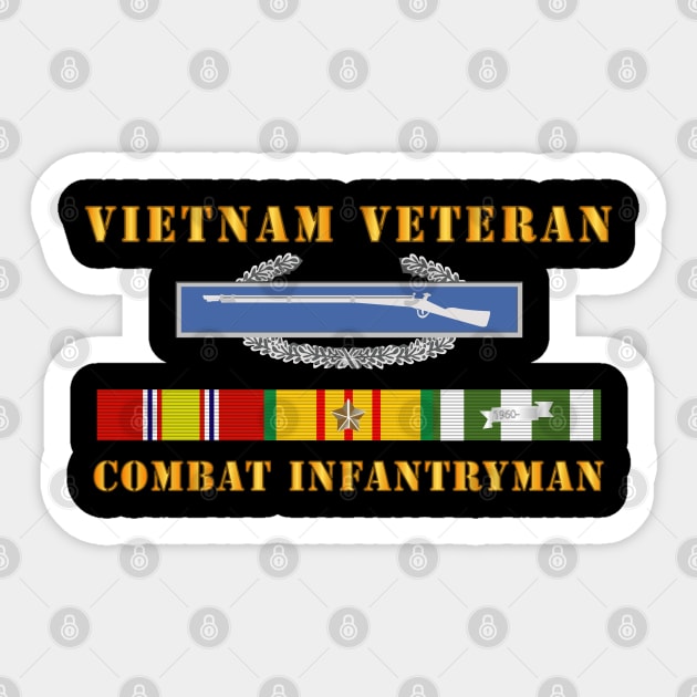 Vietnam Veteran - Cbt Infantryman w CIB VN SVC Sticker by twix123844